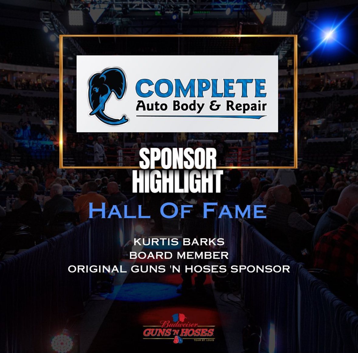 Guns 'n Hoses Sponsor Hall of Fame Salutes Kurtis Barks, Complete Auto Body & Repair